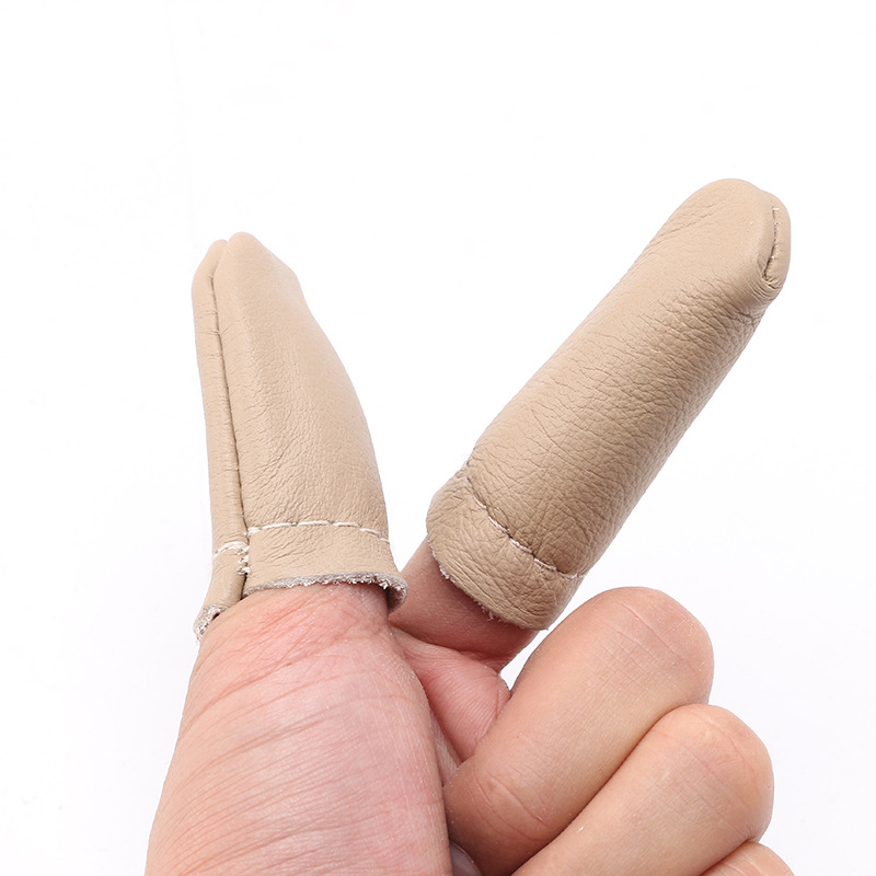 戳戳乐皮手套手指指套护指家用工具防针扎护手羊毛毡防护顶针