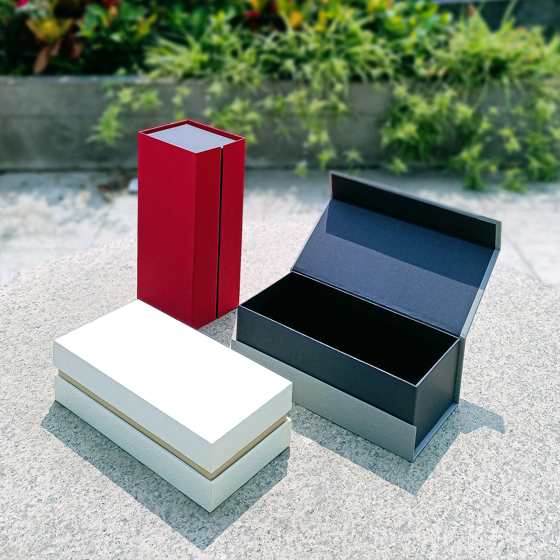 礼品盒散茶叶盒书型翻盖盒子红色长方形空盒包装盒礼物盒现货