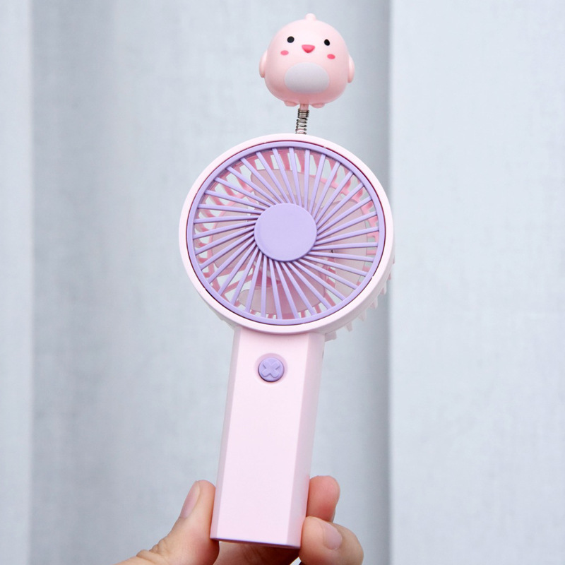 2023 New Rocking Chicken USB Small Fan Charging with Base Children Portable Hand-Held Electric Fan Gift