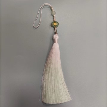 渐变流苏穗景泰蓝双吊耳如意祥云古风流苏挂件旗袍压襟饰品配饰