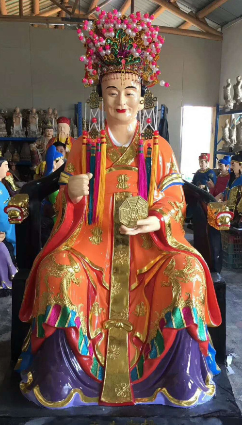 三宝君塑像 太元圣母塑像 东王公 西王母神像树脂玻璃钢