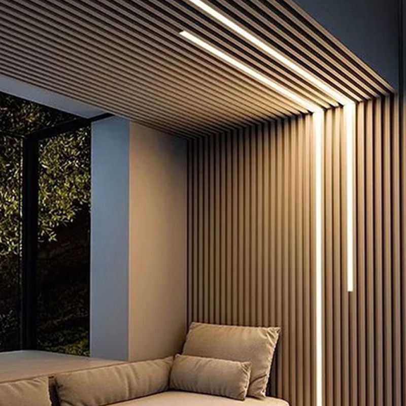 实木格栅客厅电视背景墙生态木板阳台吊顶凹凸护墙板木饰面板