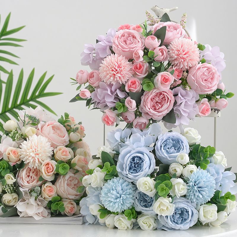 森系仿真花假花餐桌茶几装饰绢花摆件婚庆手捧花路引花束拍照道具