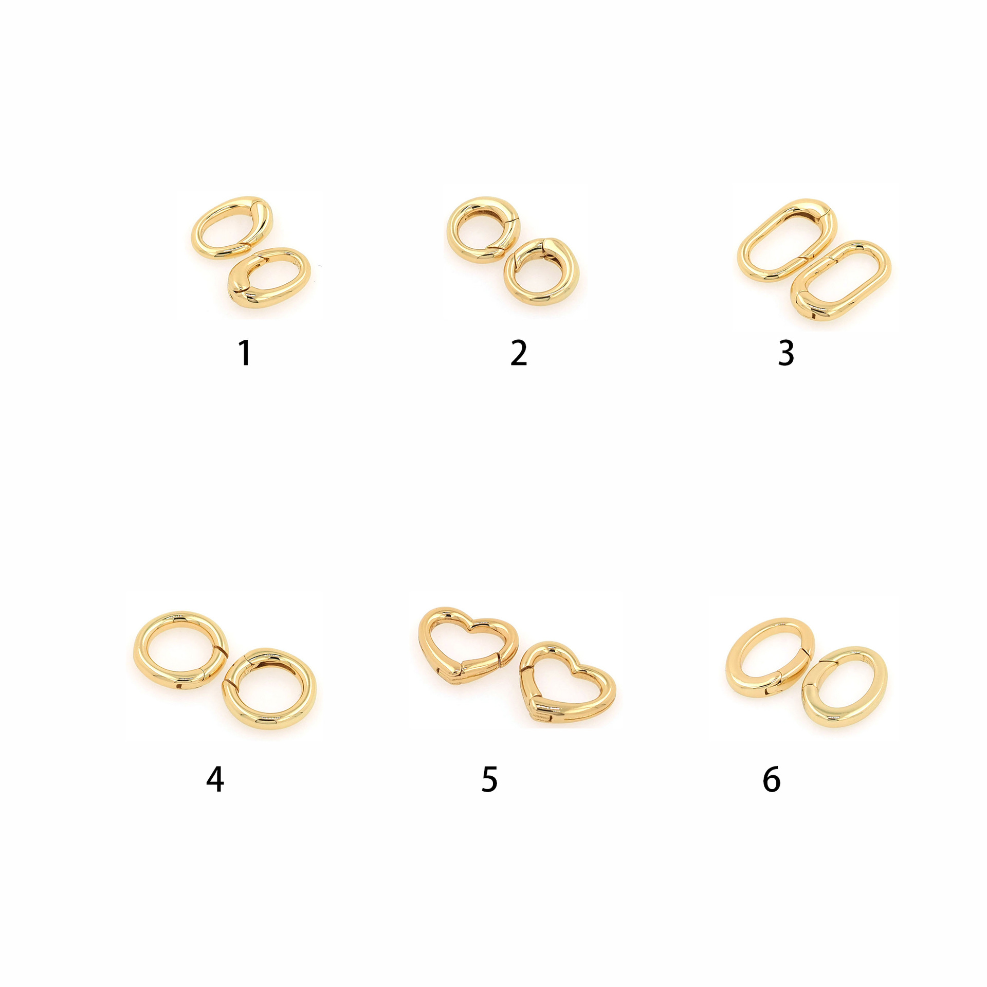 18k铜镀金环保防过敏 登山扣 项链扣 弹簧扣 diy饰品手链项链配件