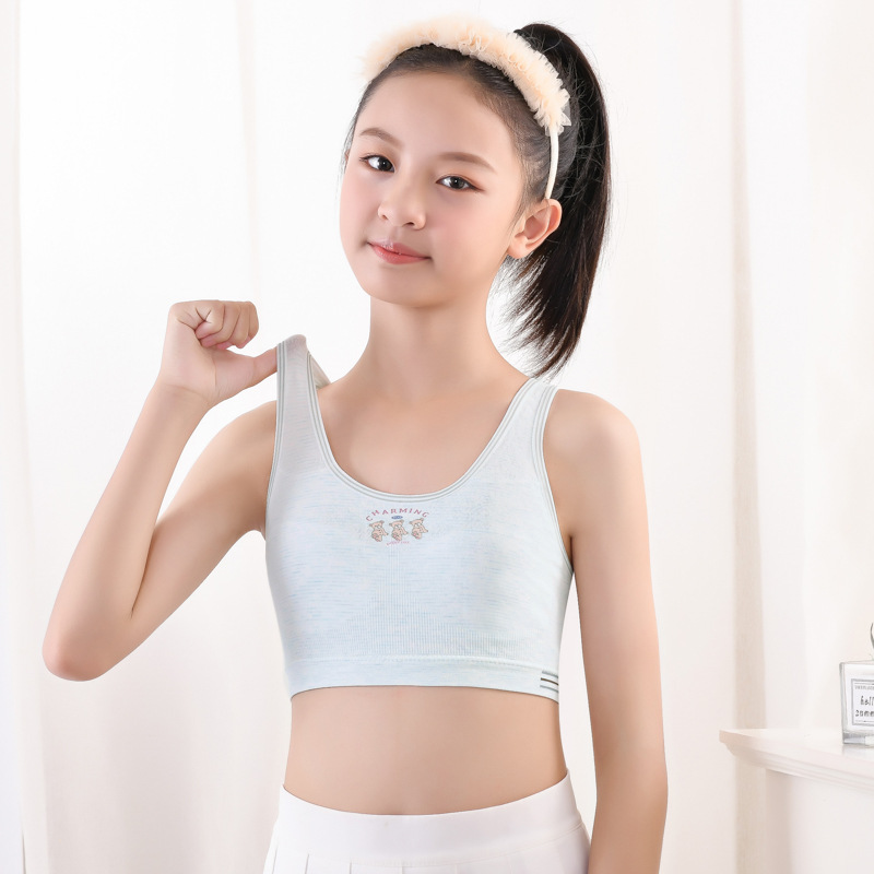 女童发育期小背心吊带少女内衣 小学初中学生防凸点儿童内穿文胸