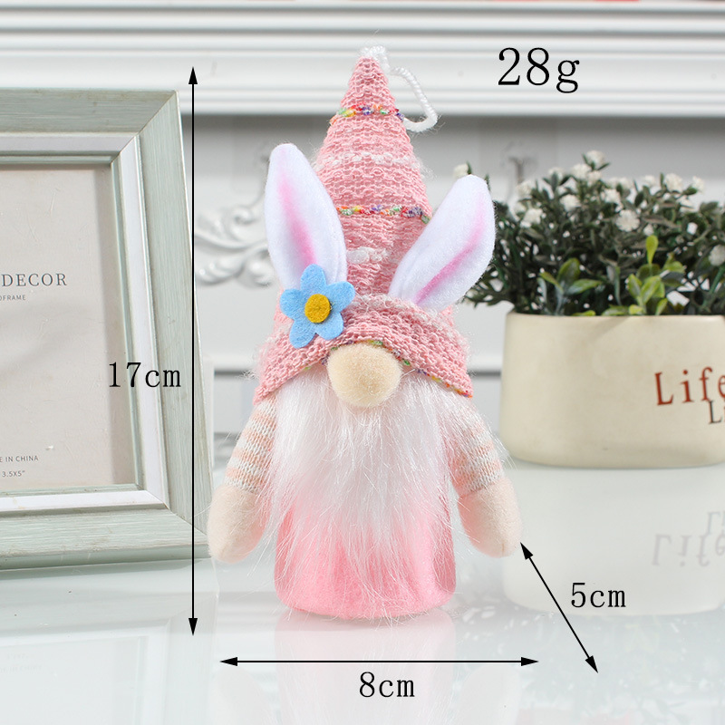 New Style with Light Faceless Doll Window Pendant Creative Little Doll Decoration Easter Decoration Supplies Wholesale