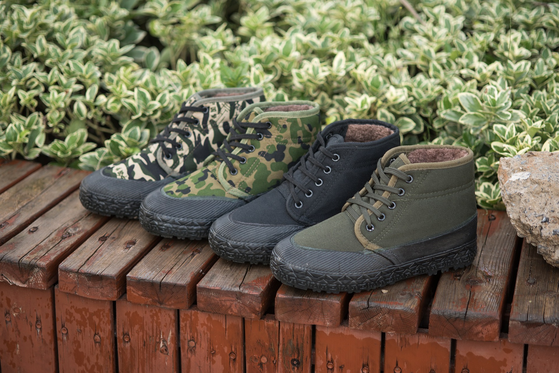 新款冬季加绒加厚解放鞋 高帮 保暖劳保鞋橡胶底防滑耐磨工作鞋男