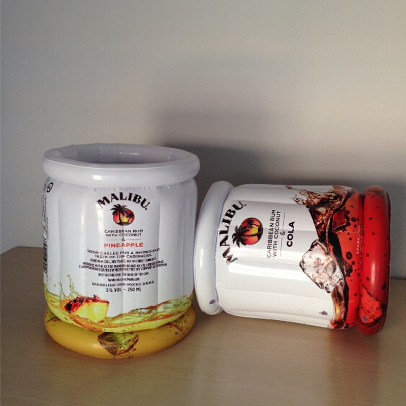 定制pvc充气啤酒冰桶PVC加厚水上饮料杯垫奶茶可乐水果冰镇水桶