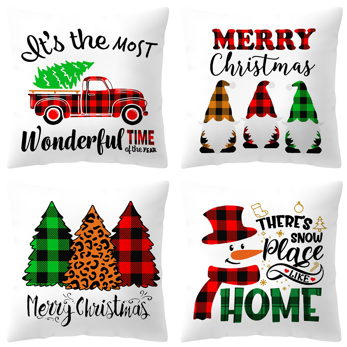 2023 New Cute Pillow Christmas Pillow Cover White Short Plush Super Soft Cushion Office Bed Head Pillow