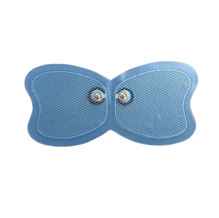 大蝴蝶电极贴片pvc理疗电极片中低频理疗仪保健按摩贴纽扣式蓝色