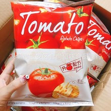 批发食品香港卡乐B番茄味薯片新鲜马铃薯脆片儿童零食90g16包一箱