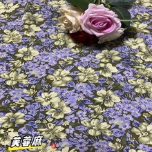 爆款碎花芙蓉麻雪纺印花面料女装服装连衣裙童装上衣裤长短裙布料