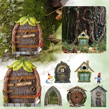 OF9D花园装饰摆件庭院木制树木装饰品木质小摆件ins童话家居装饰