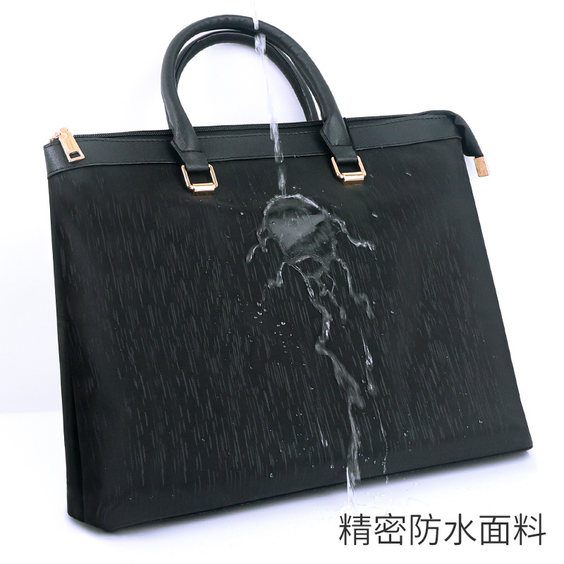 huajie factory wholesale business handbag large capacity computer bag waterproof briefcase conference material storage bag