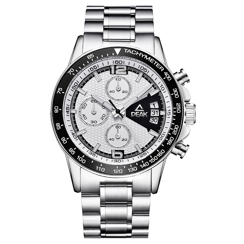 男士手表高档 学生新款户外运动男表 跨境外贸钢带夜光防水石英表