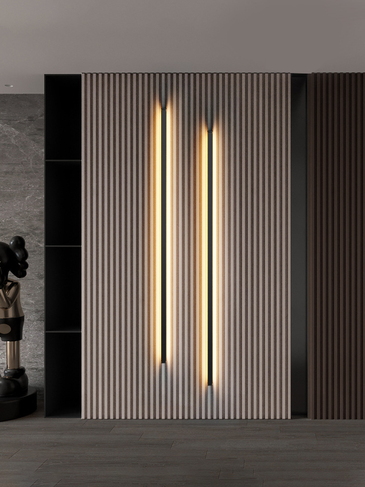 简约现代极简长条客厅格栅壁灯卧室床头壁灯酒店过道创意led灯具