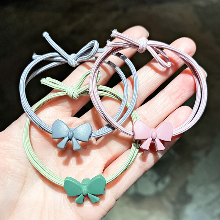 新款蝴蝶结发圈头绳女士韩版小清新扎头发手链两用情侣小皮筋发绳