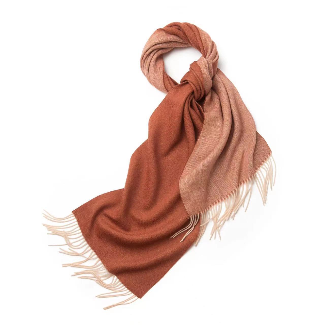 2022 Autumn and Winter New Double-Sided Two-Color% Cashmere Scarf Women's High-Grade Versatile Scarf Skin-Friendly Warm Scarf