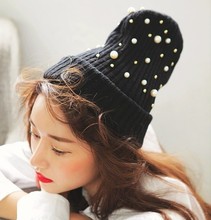 韩国代购女士毛线帽子针织帽女帽秋冬天韩版潮甜美可爱加厚