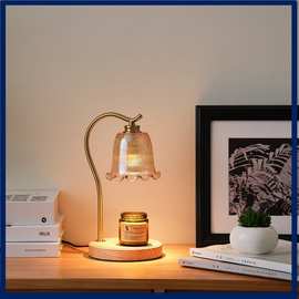 新款无火香薰炉玻璃香薰融蜡灯蜡烛精油融烛灯卧室氛围装饰台灯