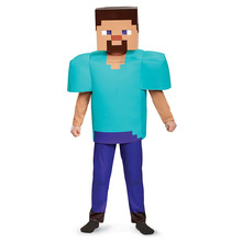 我的世界儿童cos服史蒂夫舞台游戏表演服minecraft万圣节新款服装