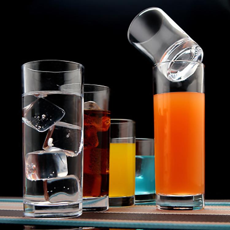 blinkmax丽尊餐杯牛奶杯直身杯圆形餐饮透明玻璃水杯