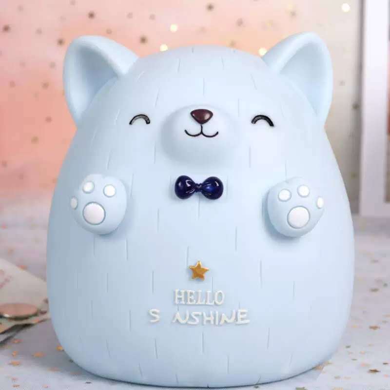 Cute Pet Dog Children Saving Pot Large Vinyl Money Box Boys and Girls Birthday Gift Creative Desktop Decoration Direct Supply