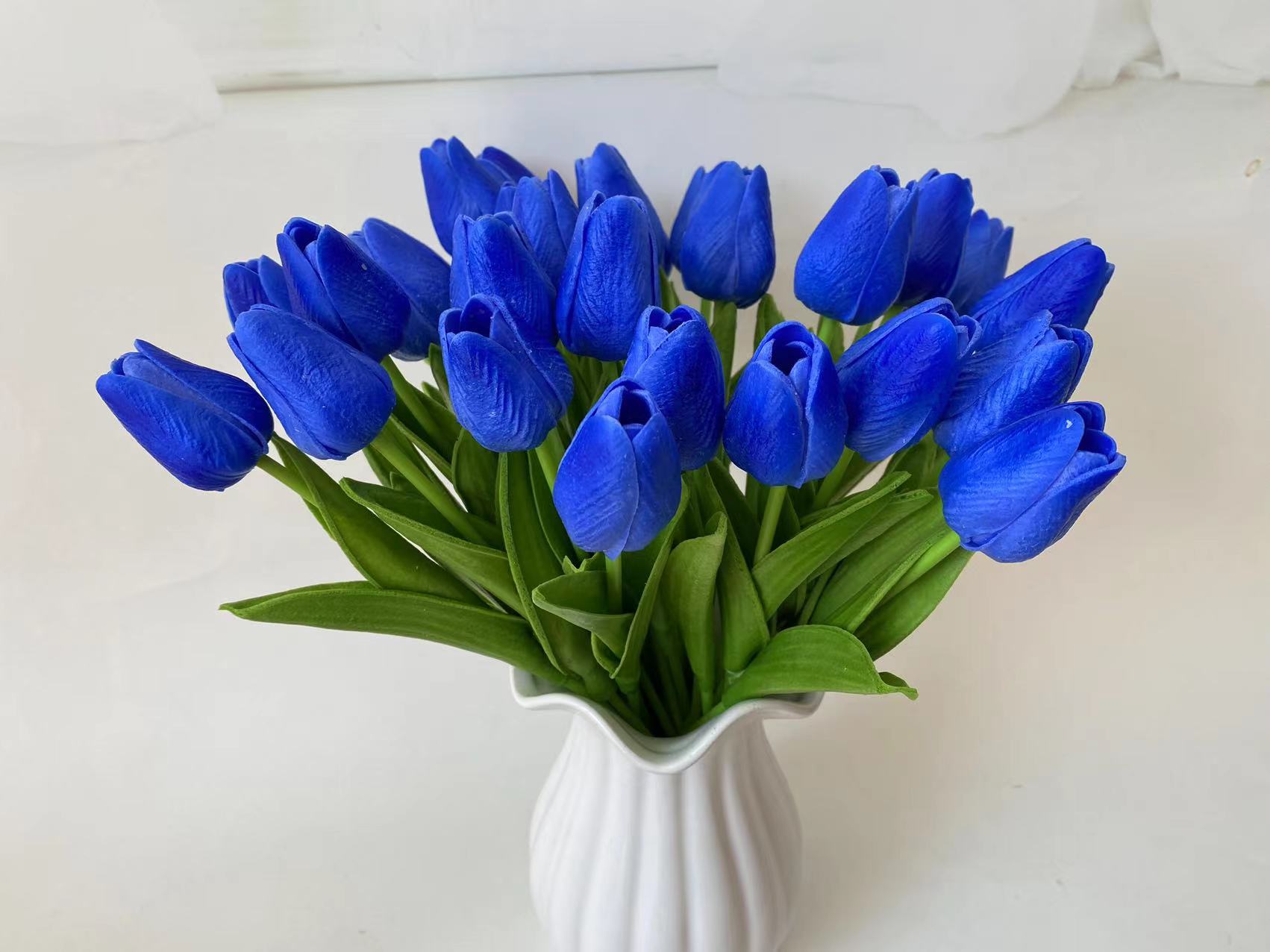 天津高档仿真花 干花人造花 pu迷你郁金香仿真花批发 厂家直销