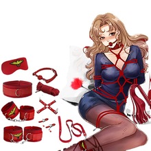 久爱sm外贸成人情趣性用品sm捆绑套装女用手铐乳夹口塞组合性用品