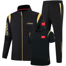 安踏国家队短袖中国队出场服穿,纯棉短袖t恤国服运动服训练国家