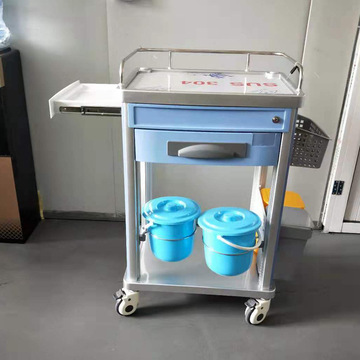 医生护士推车abs不锈钢台面医疗推车小号蓝色加厚多功能治疗车