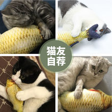 玩具鱼薄荷毛绒猫逗猫磨牙仿真猫咬薄荷抱枕猫猫薄荷猫咪用品包邮