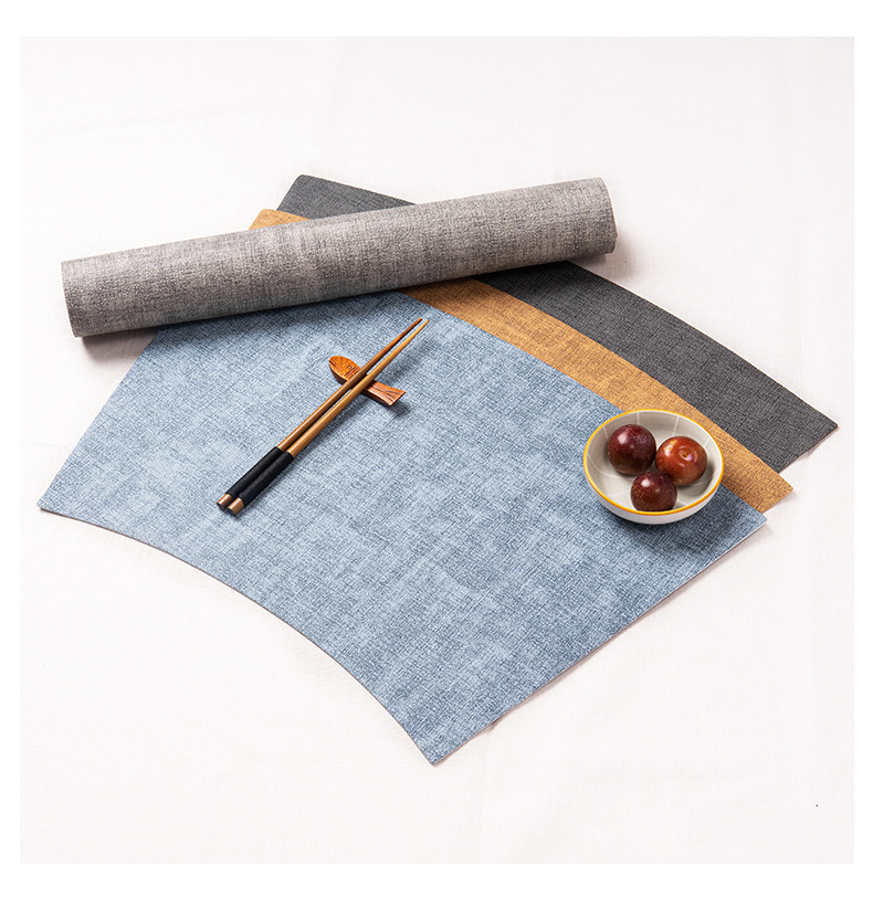 中式皮革餐垫碗盘垫中国风水墨画餐桌垫餐具垫防滑防烫隔热垫定制