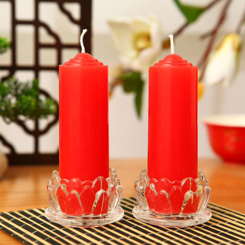 蜡烛家用照明红色黄白供前乔迁台应急浪漫号酥油灯无烟味停电储备