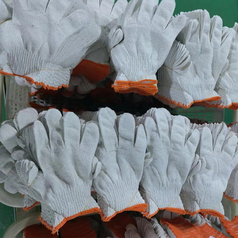 Labor Protection Gloves Cotton Gloves Work Thickened Non-Slip Nylon Knitted Lampshade Cotton Wear-Resistant Cotton Yarn White Gloves Wholesale