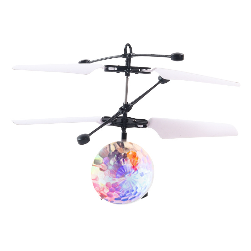 Induction Flying Ball Floating Aircraft Transparent Crystal Ball Luminous Color Changing Children's New Exotic Toys One Piece Dropshipping