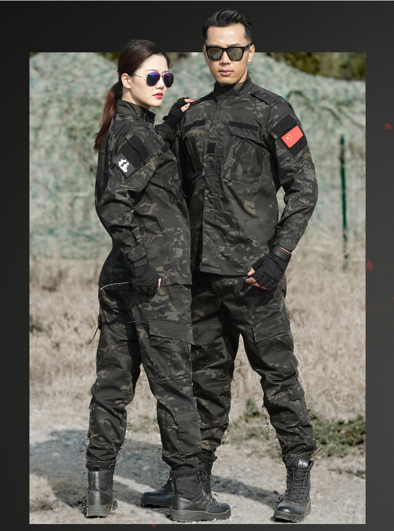 美式cp迷彩服套装男特种兵作战训练服耐磨蟒纹作训服春秋军训服装