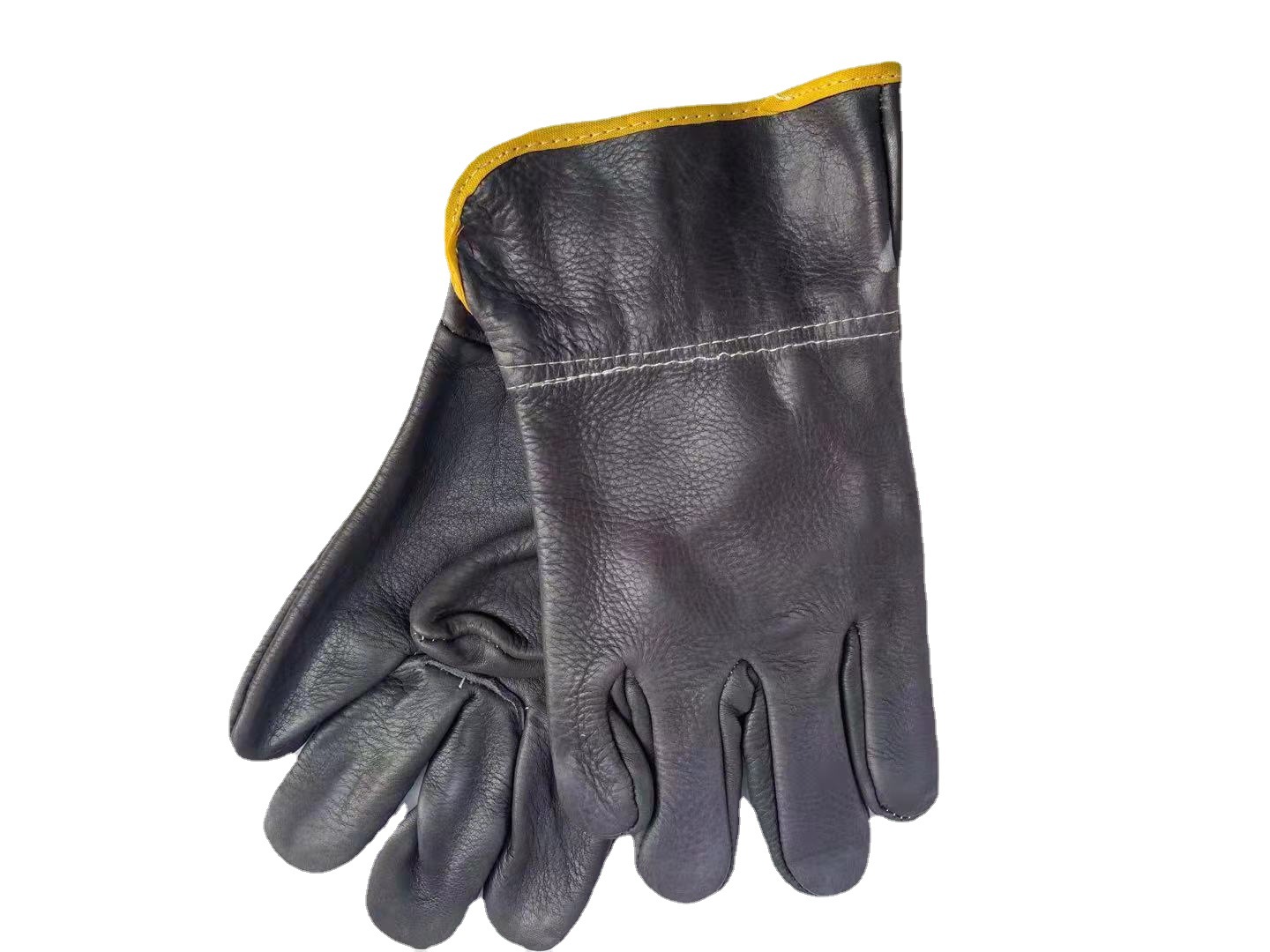 批发牛皮深色全背司机电焊短皮手套厂家防护劳保手套