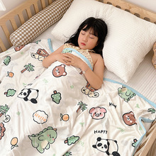 A类婴幼儿凉感针织毯幼儿园午睡空调被小毯子新生婴儿夏季薄夏被