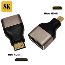 8K铝合金hd母转mini micro HD2.1版本60hz数码相机平板转接头