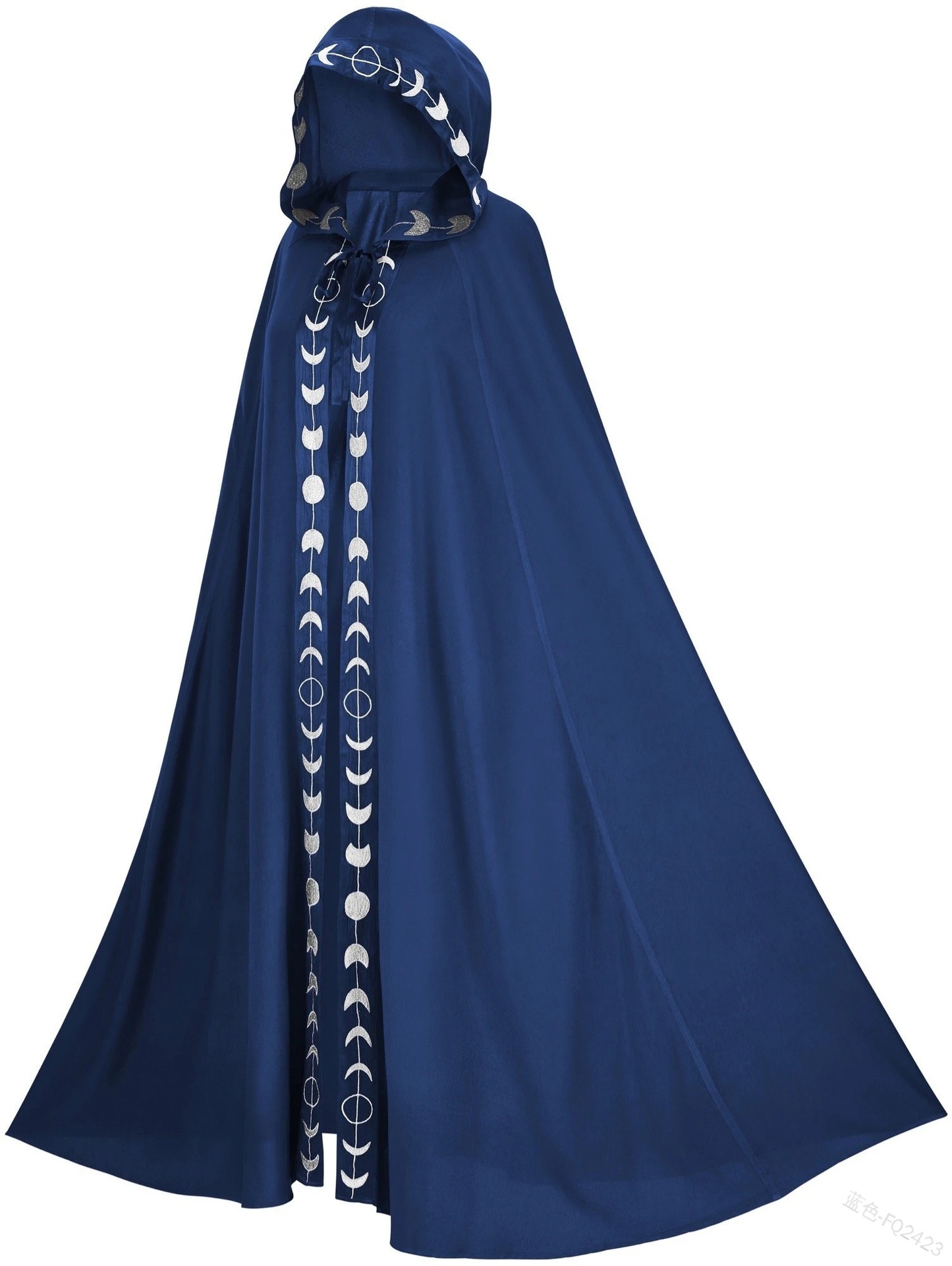 跨境外贸欧美成人连帽长款印花披风斗篷民族服饰表演舞台服fq2423