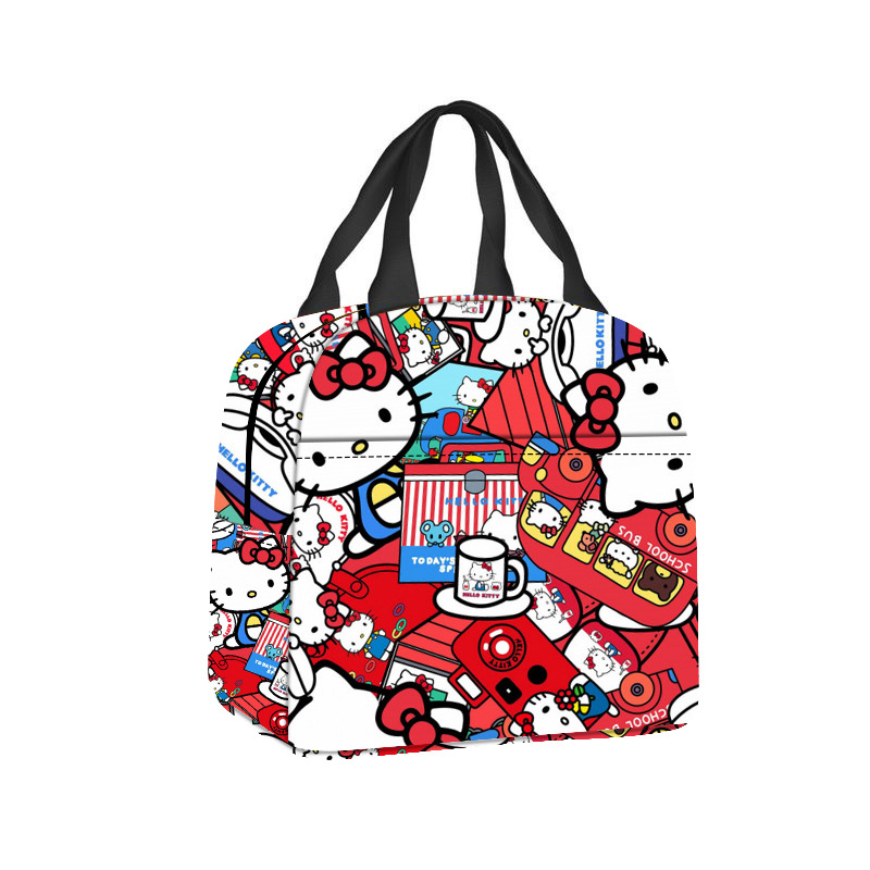 手提餐包hellokitty卡通可爱凯蒂猫便当包保温饭盒袋学