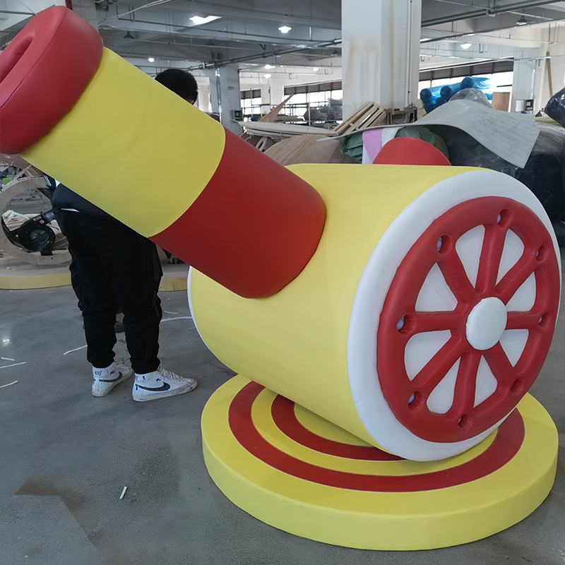 淘气堡大炮室内儿童乐园软体加农炮游乐场吹球器电动设备火山爆发