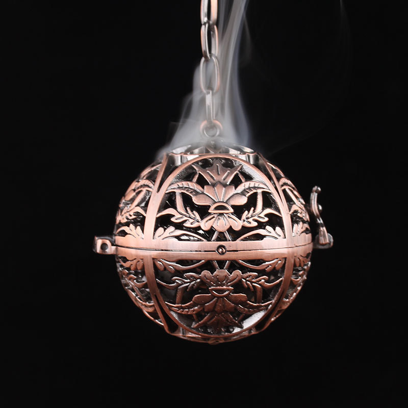 包邮法门架寺香薰球沉香檀香熏香球薰香香粉炉香道香炉镂空香薰炉