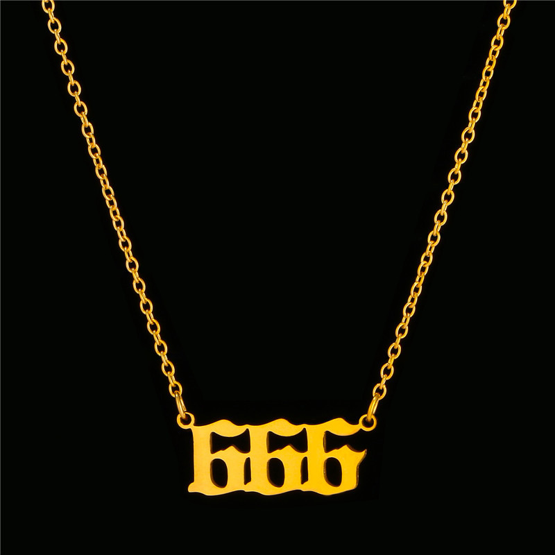 2021亚马逊热卖爆款天使数字吊坠项链 编号000-999不锈钢数字项链