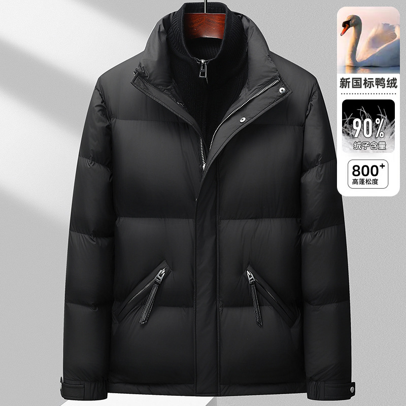 潮牌冬季男士羽绒服针织拼接假两件痞帅面包服加厚 价-阿里巴巴