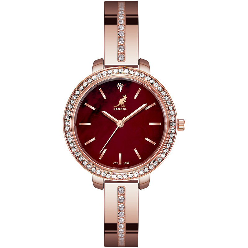 英国品牌坎戈尔袋鼠kangol全自动石英表女士手表学生防水-k801