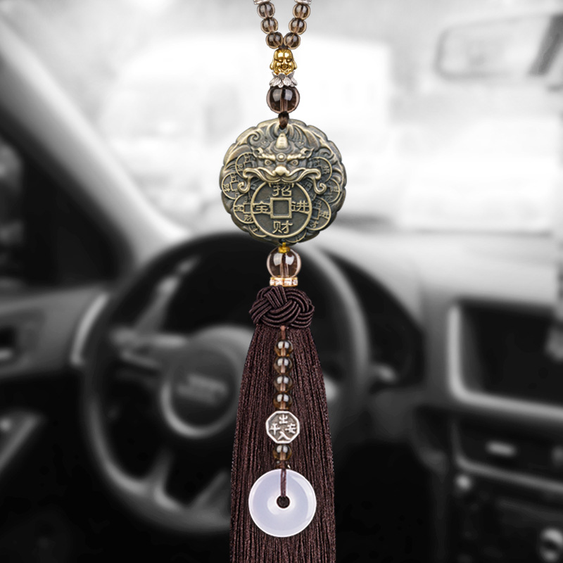 铜貔貅汽车挂件男士车内挂饰装饰用品大全车载吊坠保平安