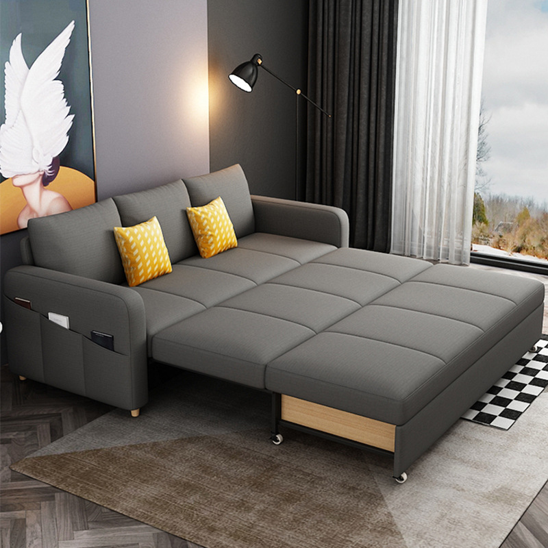 沙发床两用北欧小户型客厅多功能经济型带sub收纳折叠沙发伸缩床