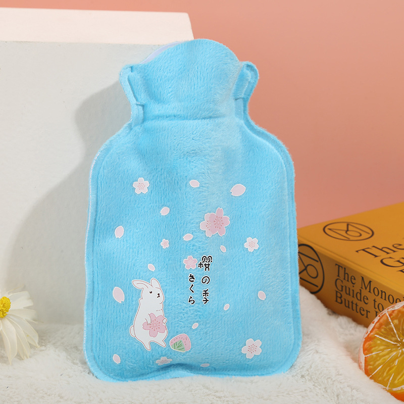 Korean Style New Cartoon Pattern Hot Water Bag Portable Crystal Explosion-Proof Hot Water Bag High Density Injection Large Size Hand Warmer